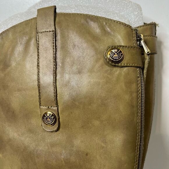 Sam Edelman Penny Leather Riding Boot Tall Taupe Tan Brown - Picture 3 of 12